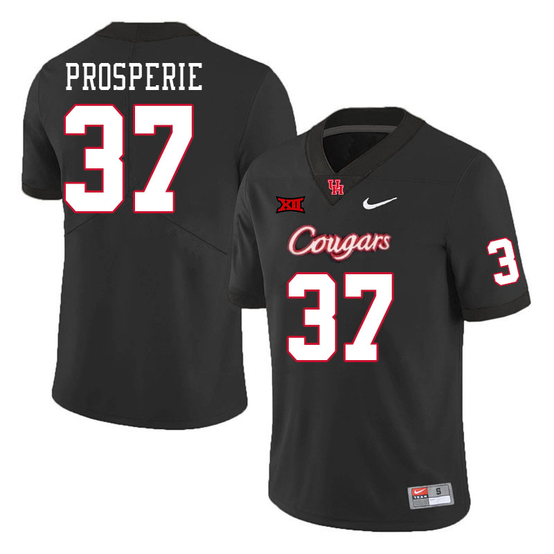 Men #37 Chance Prosperie Houston Cougars College Football Jerseys Stitched Sale-Black